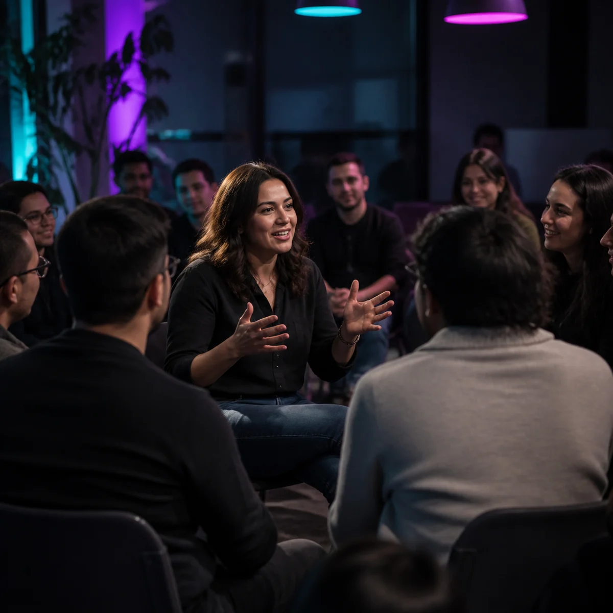 Encuentro town hall entre líderes y colaboradores