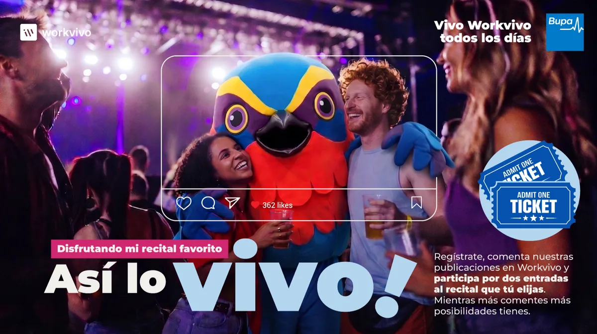 Pieza de campaña Así lo vivo, recital
