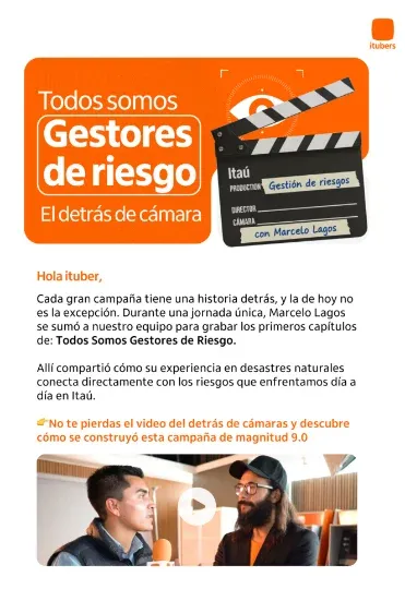Pieza interna con el detrás de cámara de la campaña